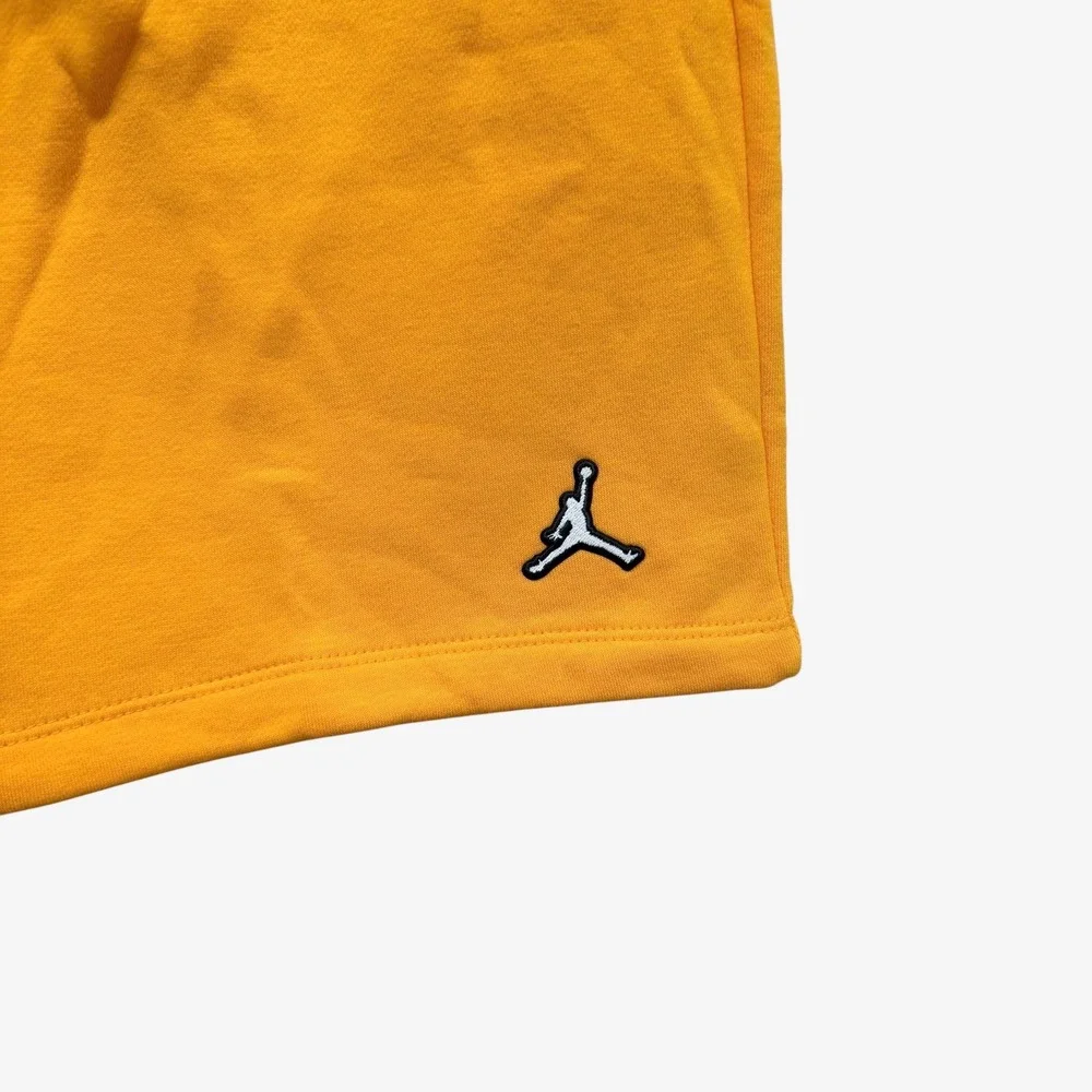 Nike‎ Jordan Mens Active Fleece Shorts Yellow Jumpman Logo Size M